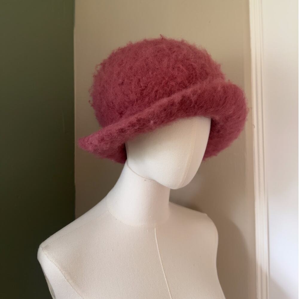 Handmade Mohair TopHat in Mauve Unisex Style Size Large for big noggins